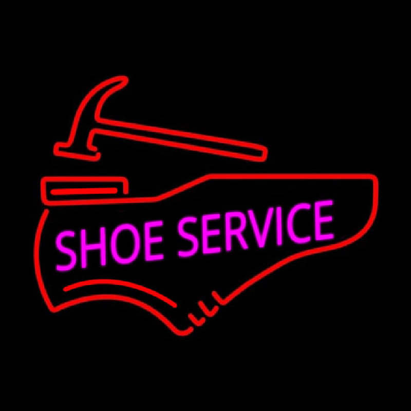 Pink Shoe Service Neontábla