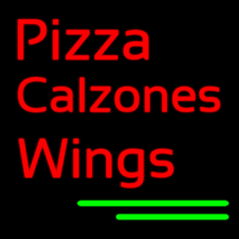 Pizza Calzones Wings Neontábla