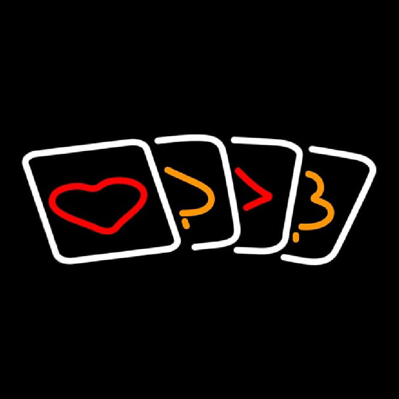 Poker Cards Icon 1 Neontábla