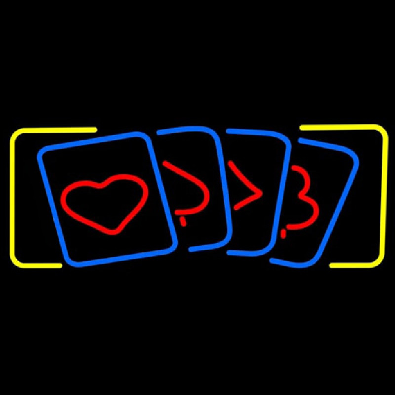 Poker Cards Icon 3 Neontábla