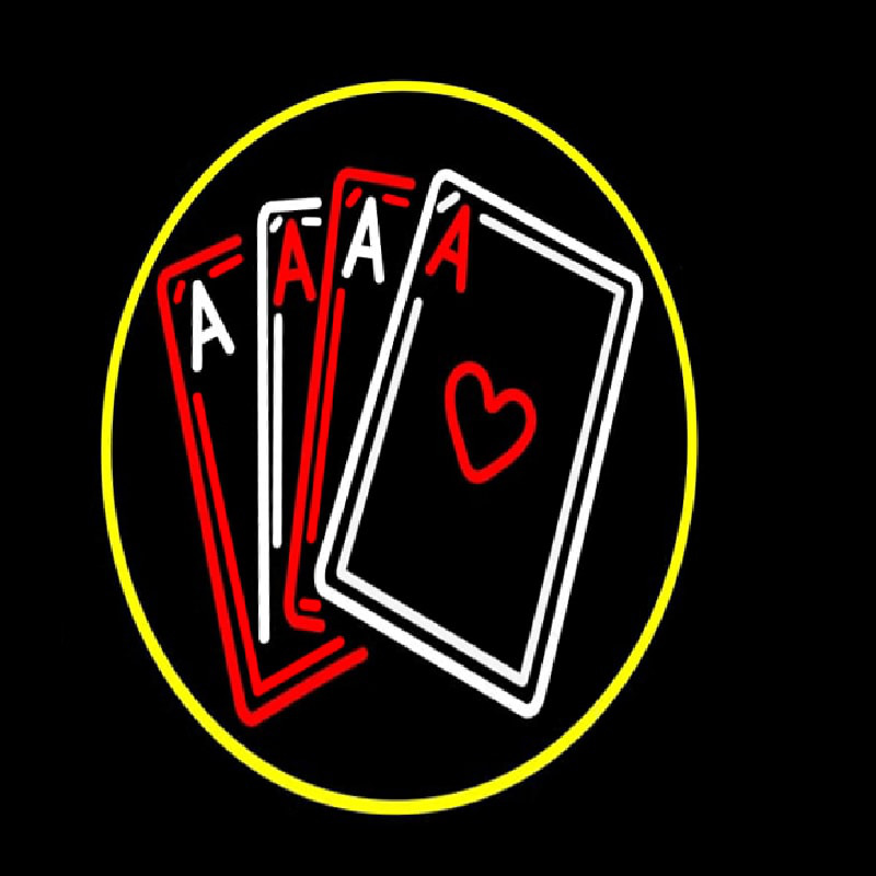 Poker Cards Icon 5 Neontábla