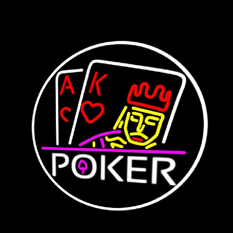 Poker With Border 1 Neontábla