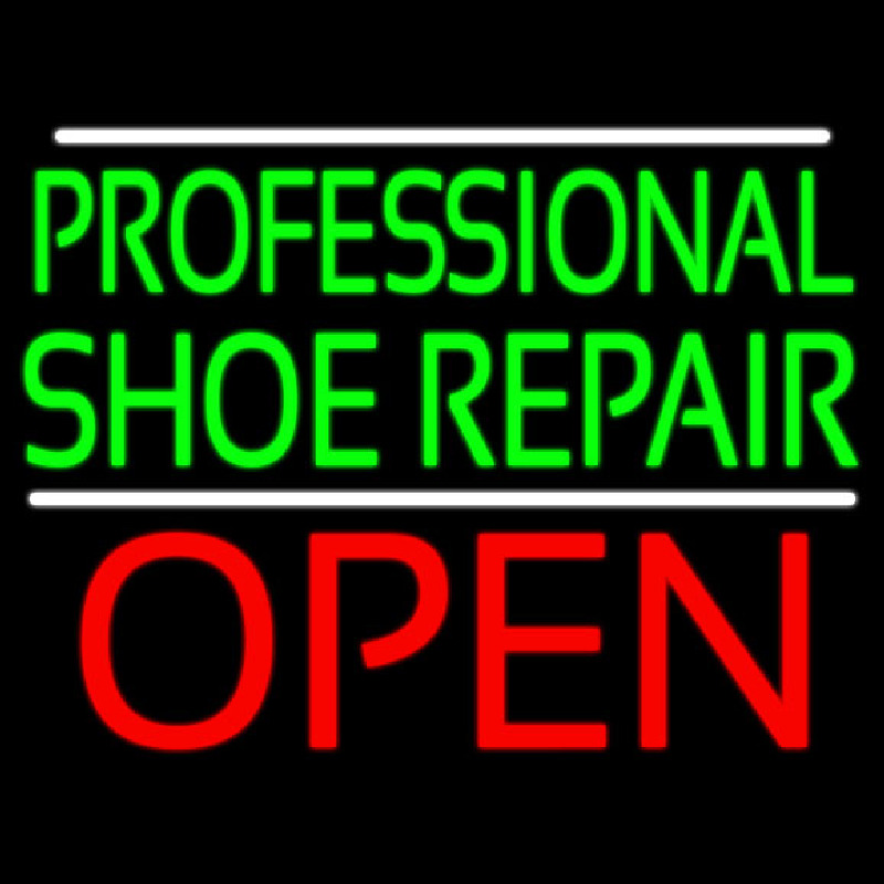 Professional Shoe Repair Open Neontábla