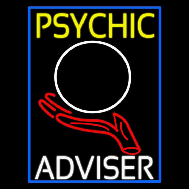 Psychic Adviser Crystal Logo Neontábla