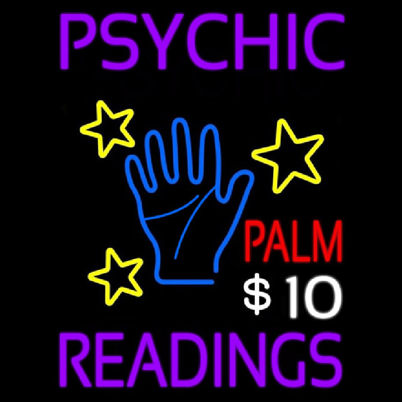 Psychic Palm Readings Neontábla