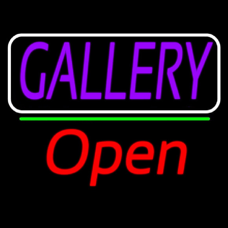 Purle Gallery With Open 2 Neontábla