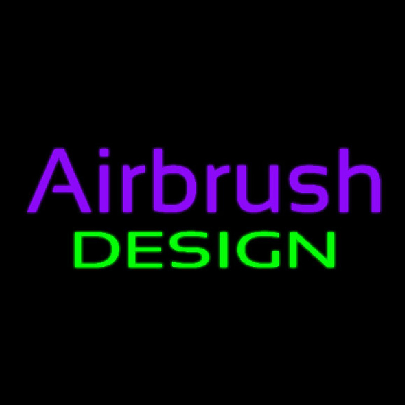 Purple Airbrush Green Design Neontábla