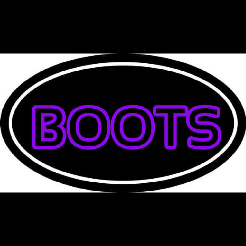 Purple Double Stroke Boots Neontábla