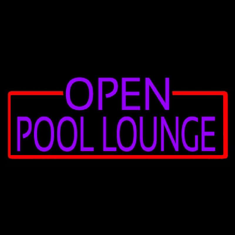 Purple Pool Lounge With Red Border Neontábla