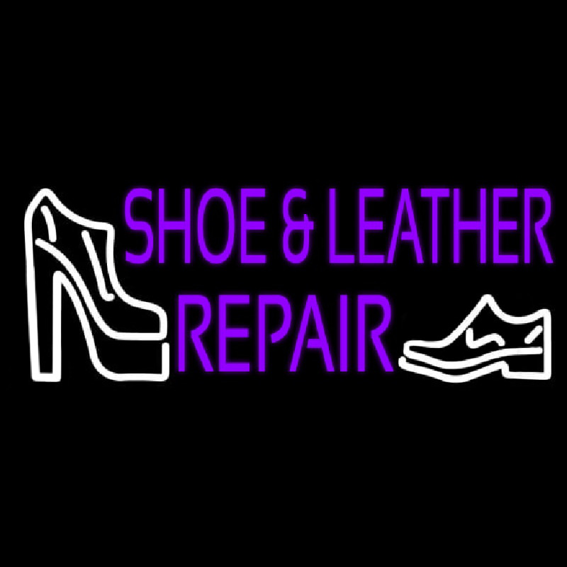 Purple Shoe And Leather Repair Neontábla