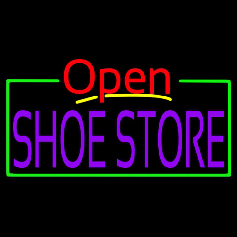 Purple Shoe Store Open Neontábla