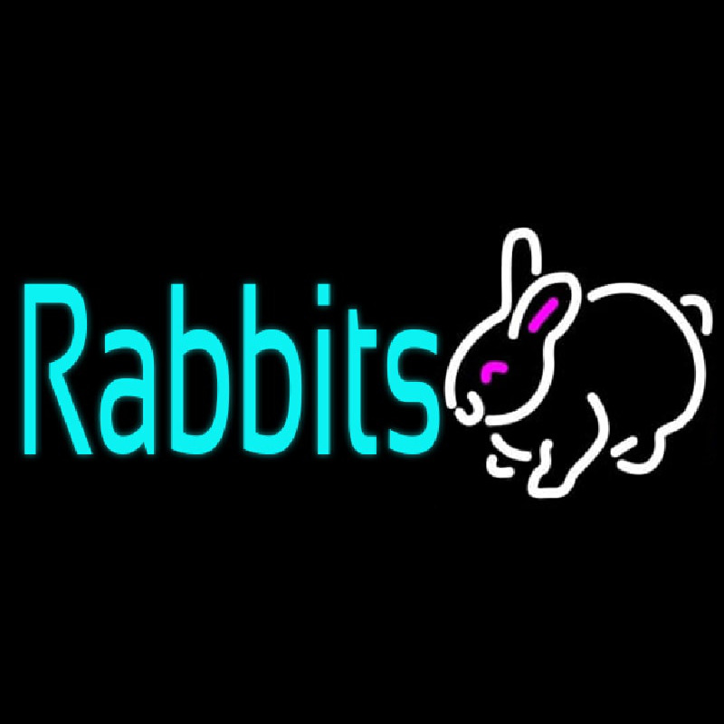 Rabbits Logo Neontábla