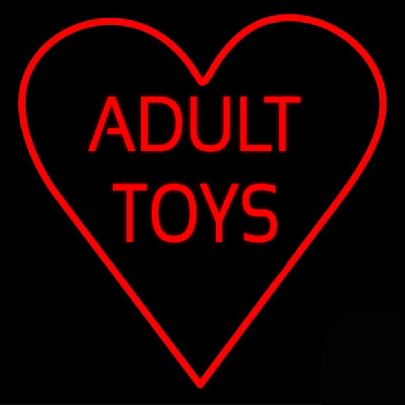 Red Adult Toys Heart Neontábla