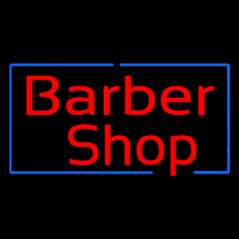 Red Barber Shop Border Neontábla