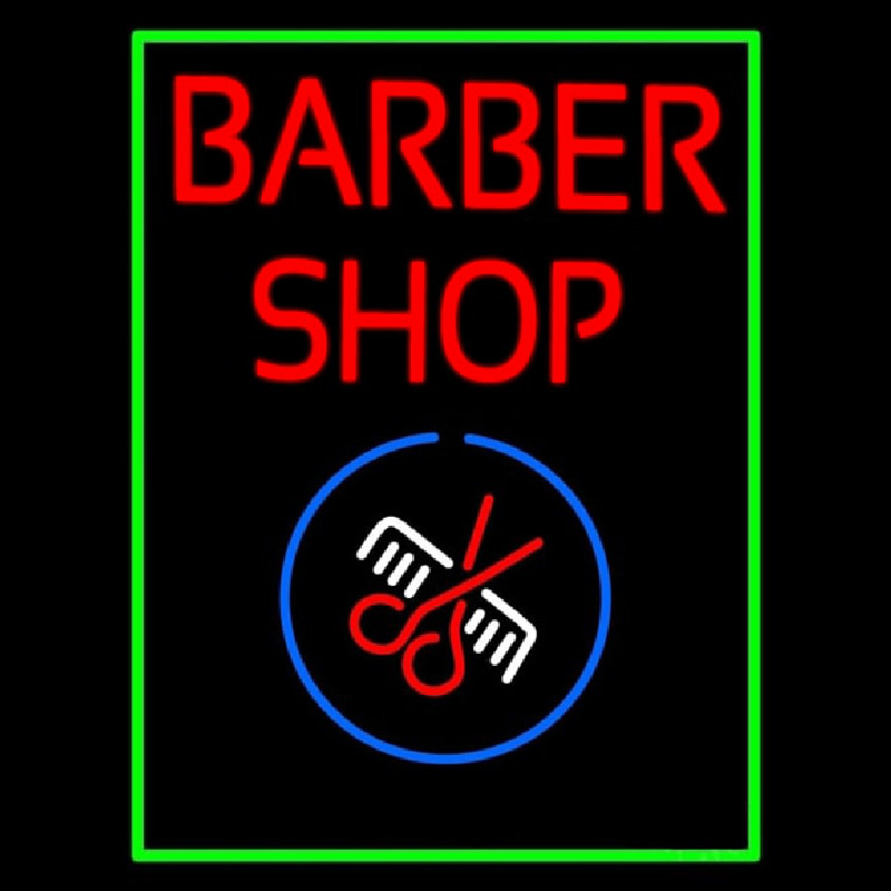 Red Barber Shop Neontábla