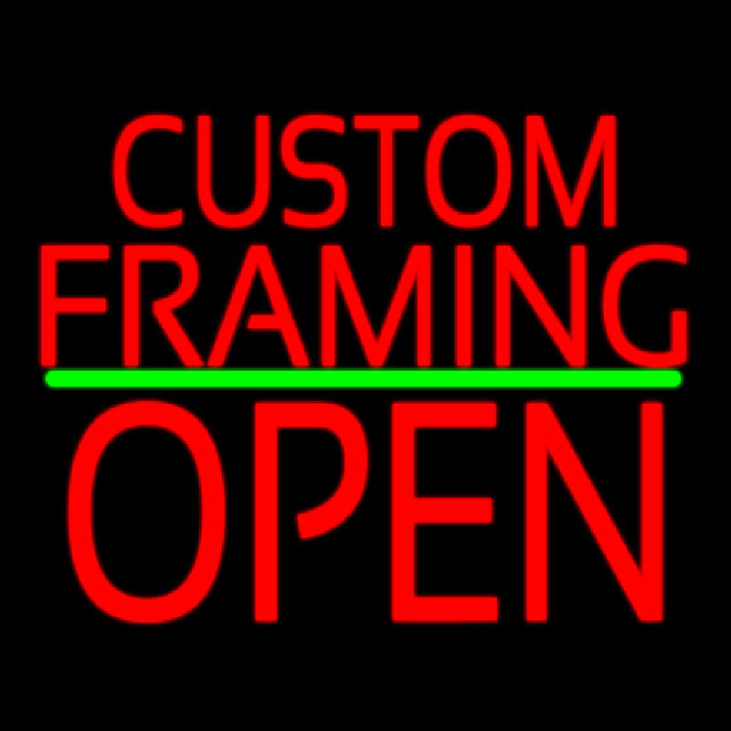 Red Custom Framing With Open 1 Neontábla