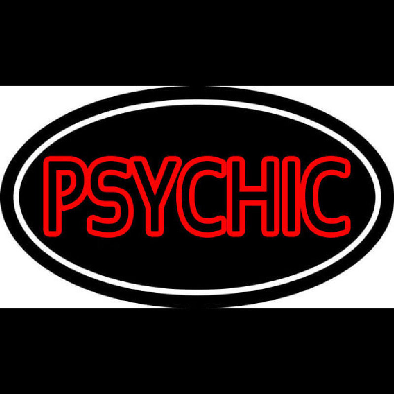 Red Double Stroke Psychic White Border Neontábla