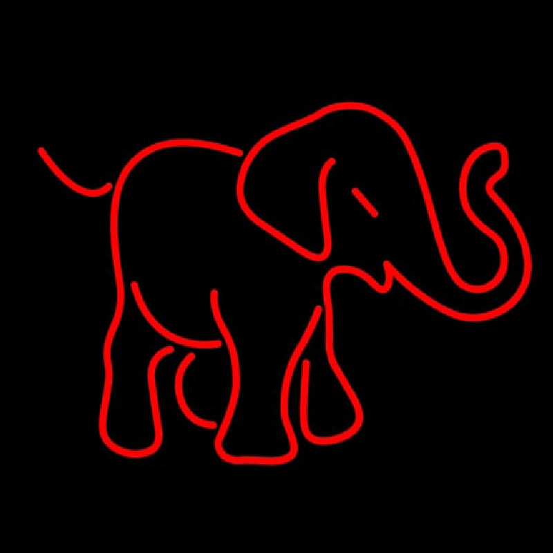 Red Elephant Logo Neontábla