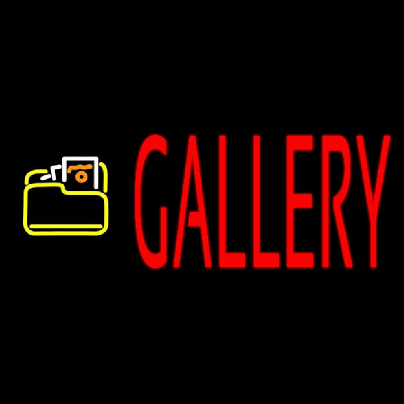 Red Gallery With Logo Neontábla