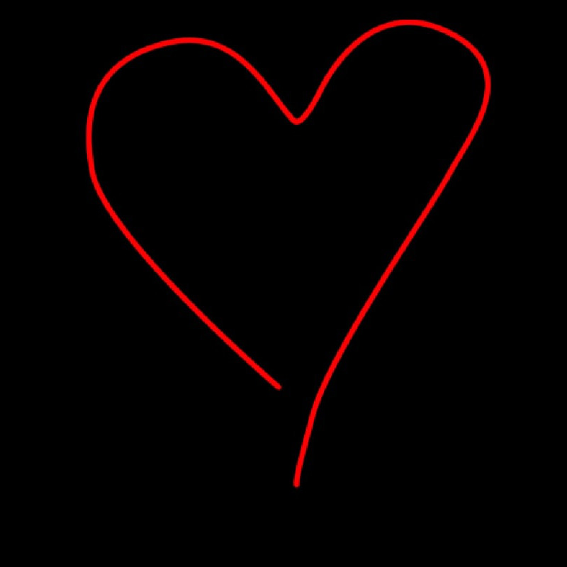 Red Heart Logo Neontábla