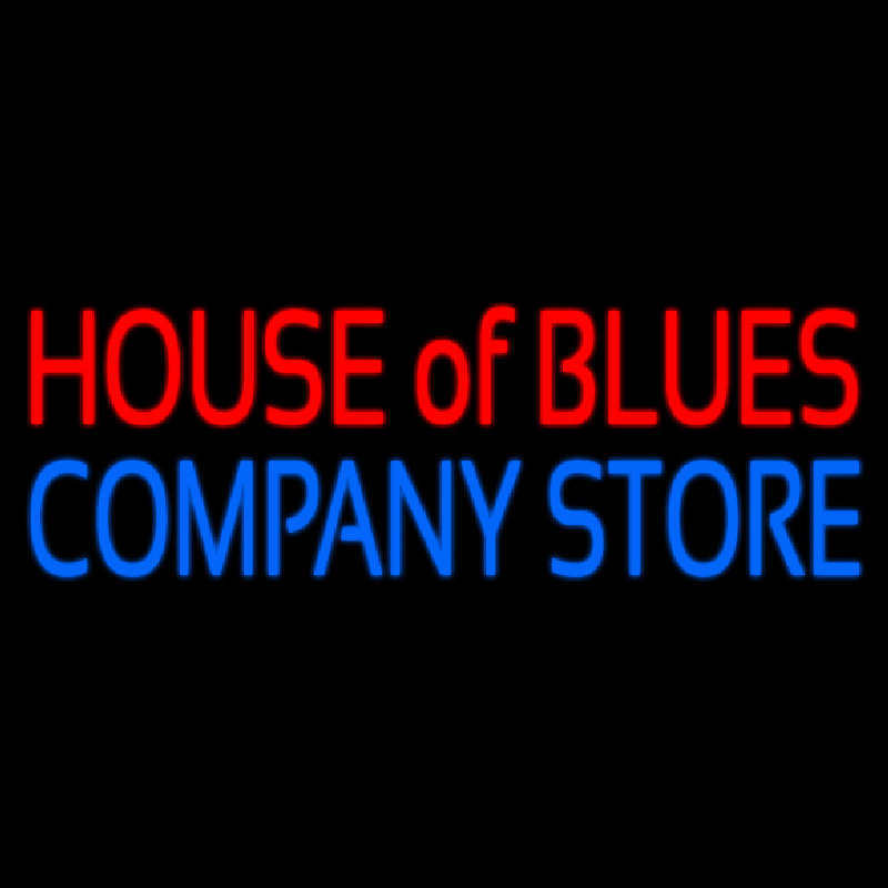 Red House Of Blues Blue Company Store Neontábla