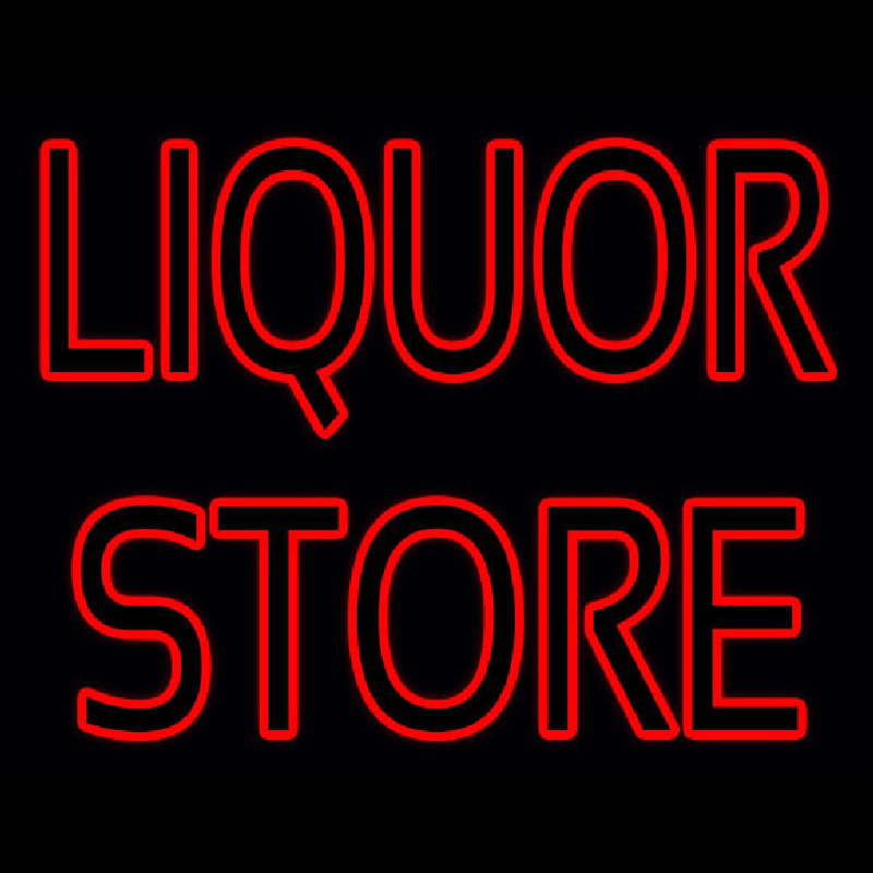 Red Liquor Store Neontábla