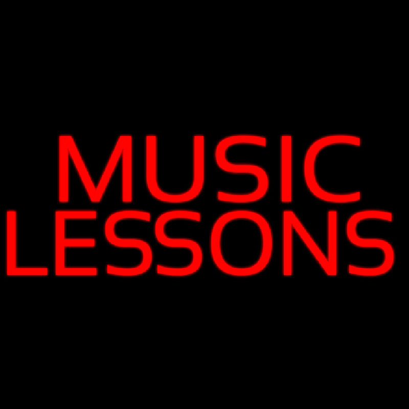 Red Music Lessons Neontábla