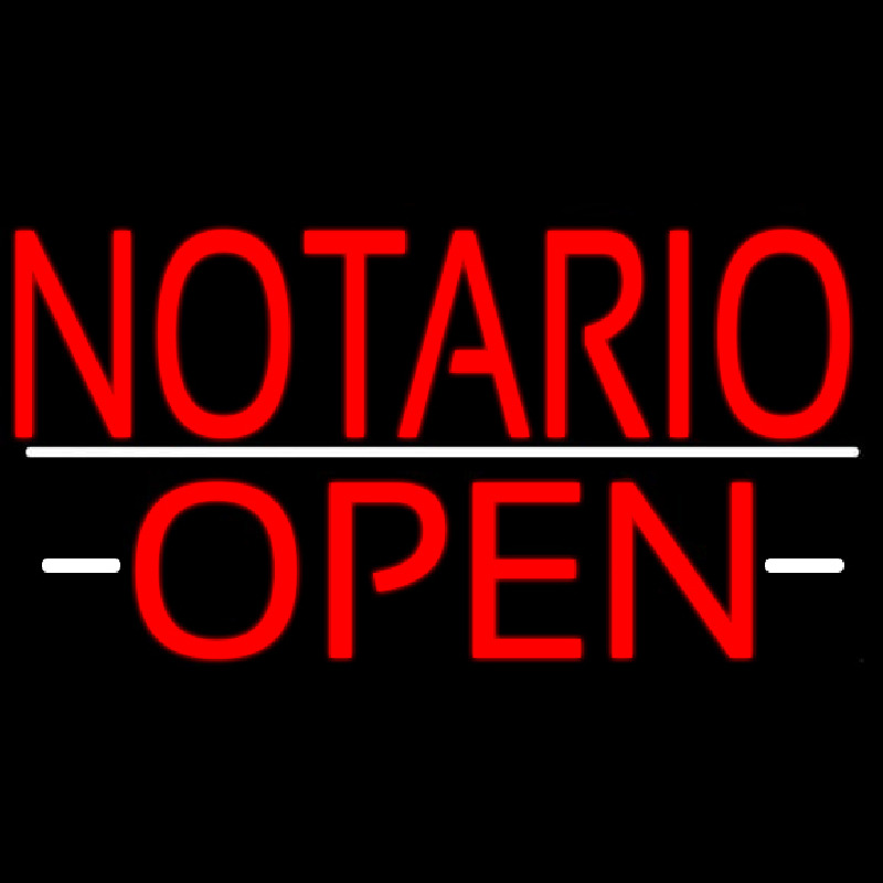 Red Notario Open Neontábla