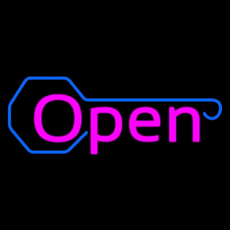 Red Open With Key Logo Neontábla