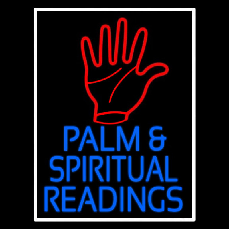 Red Palm And Blue Palm And Spiritual Readings Neontábla