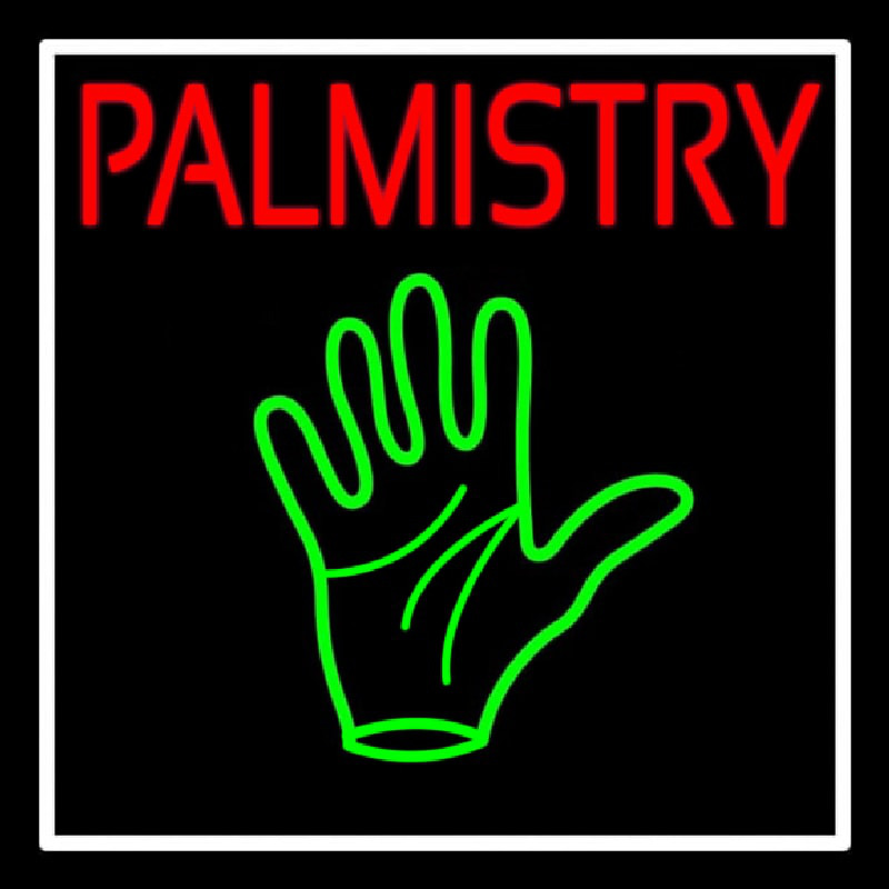 Red Palmistry Neontábla