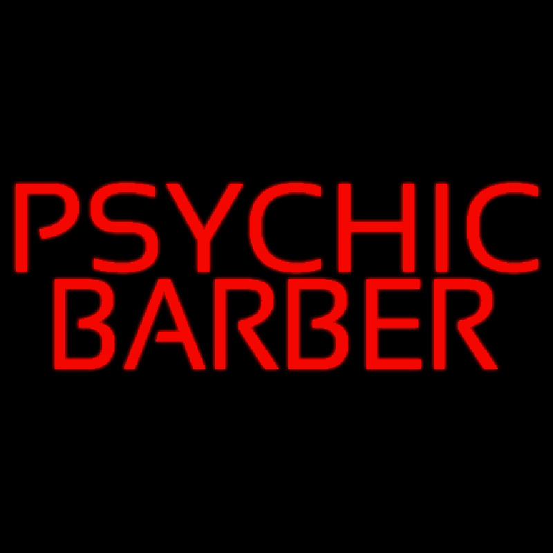 Red Psychic Barber Neontábla