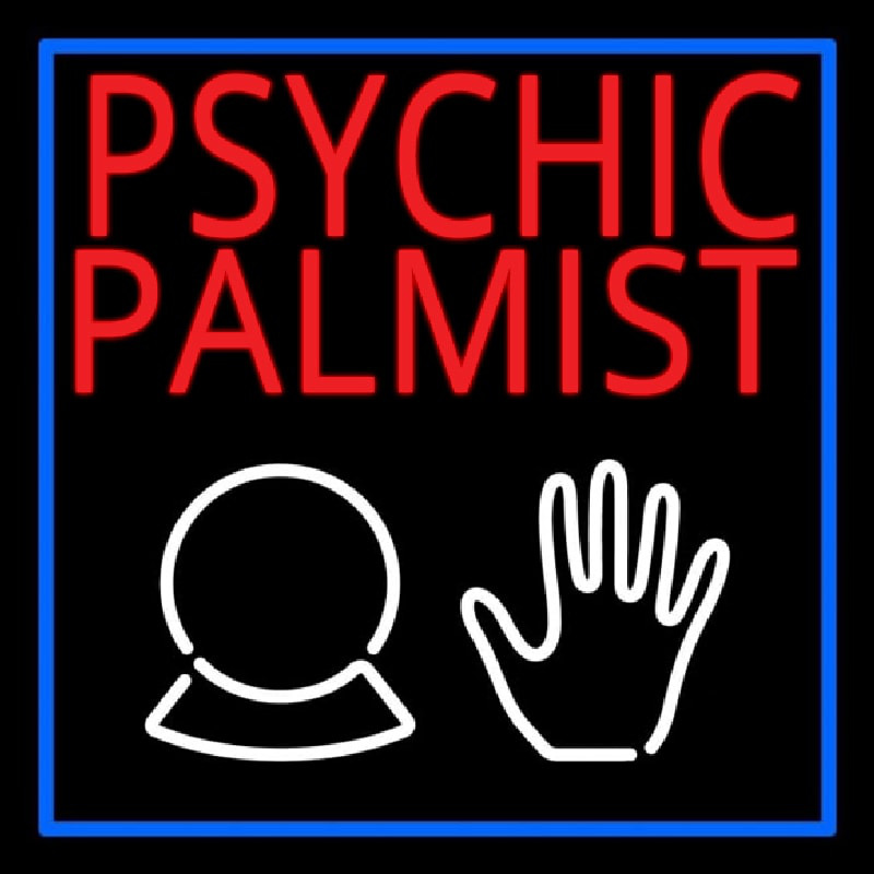 Red Psychic Palmist Neontábla