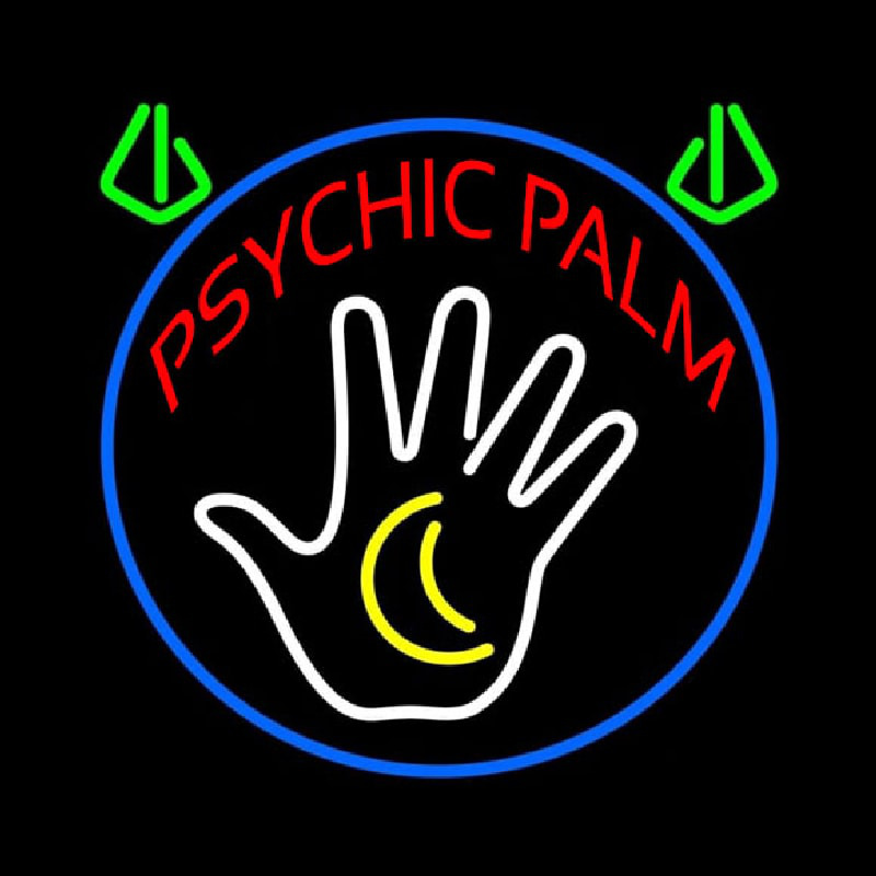 Red Psychic Palms Neontábla