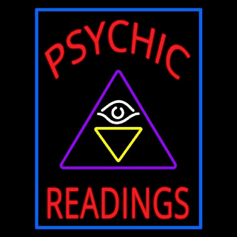 Red Psychic Readings Logo Neontábla