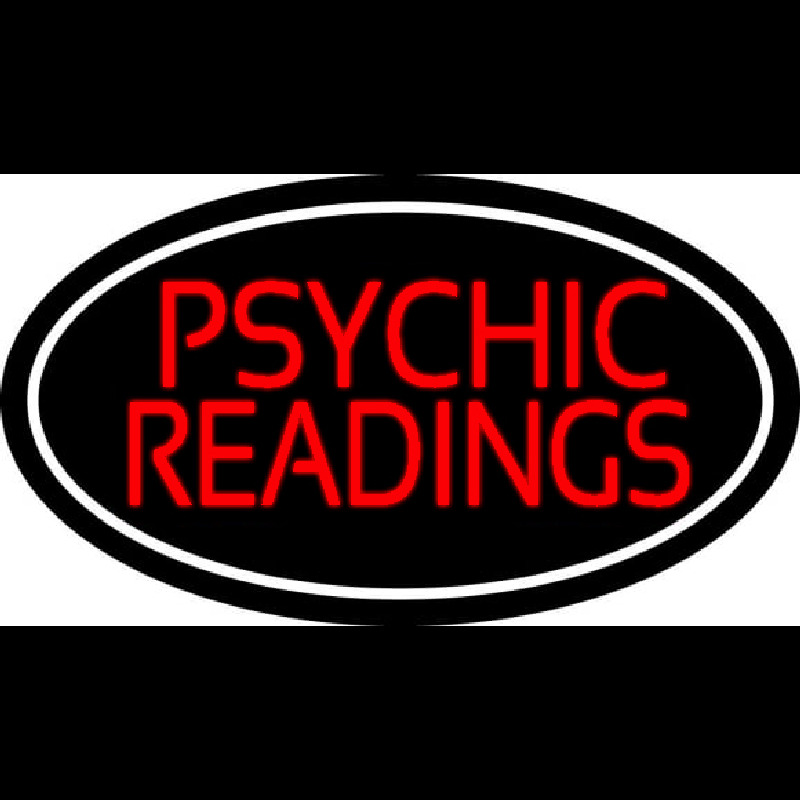 Red Psychic Readings White Border Neontábla