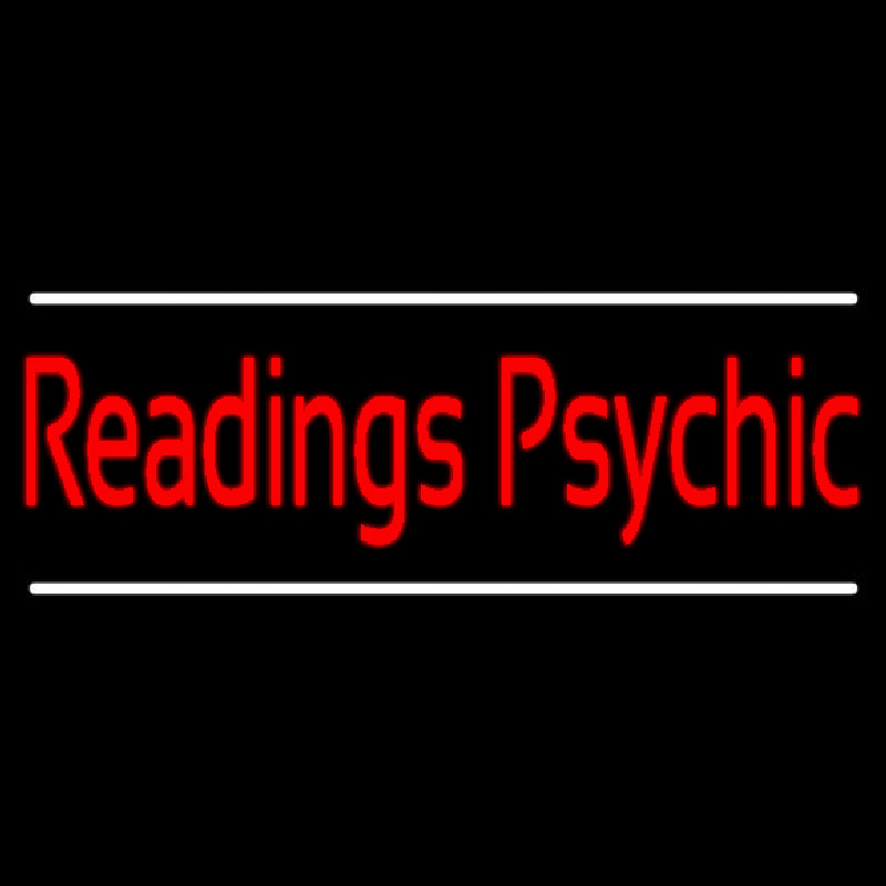 Red Psychic Readings White Line Neontábla