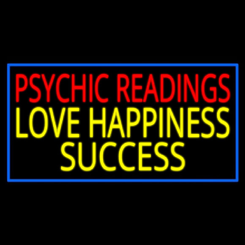 Red Psychic Readings Yellow Love Happiness Success Neontábla