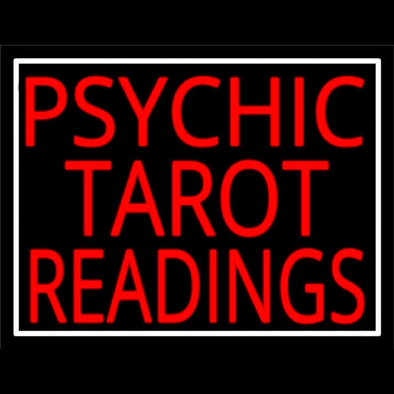 Red Psychic Tarot Readings Block Neontábla