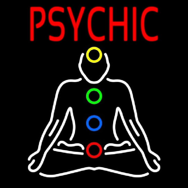 Red Psychic With Logo Neontábla