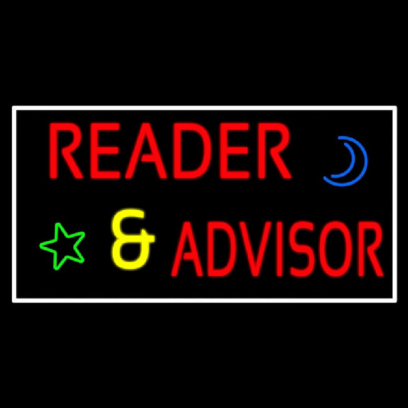 Red Reader Advisor With Border Neontábla