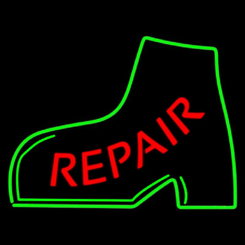 Red Repair Green Boot Neontábla