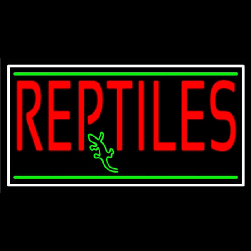 Red Reptiles Block 1 Neontábla