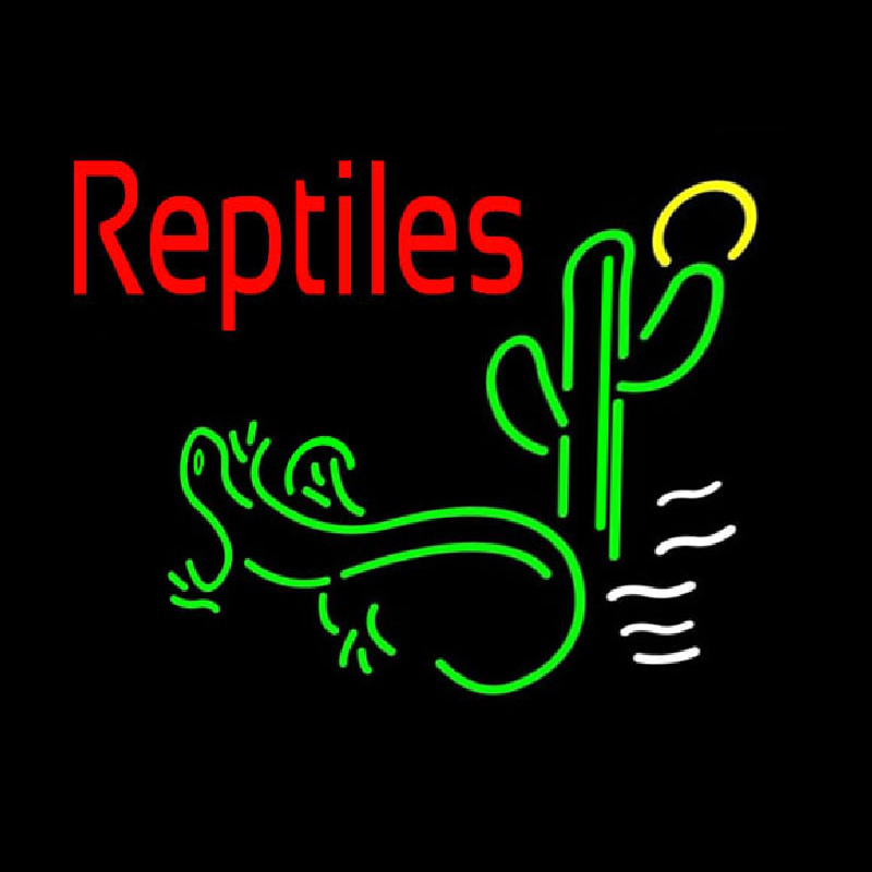 Red Reptiles Green Logo 1 Neontábla