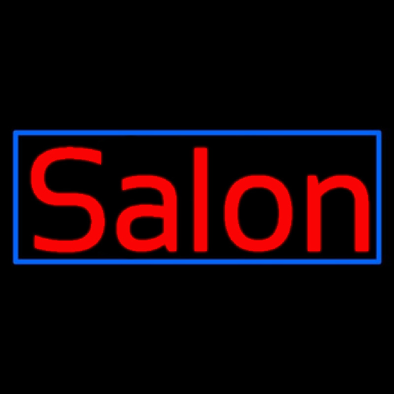 Red Salon With Blue Border Neontábla