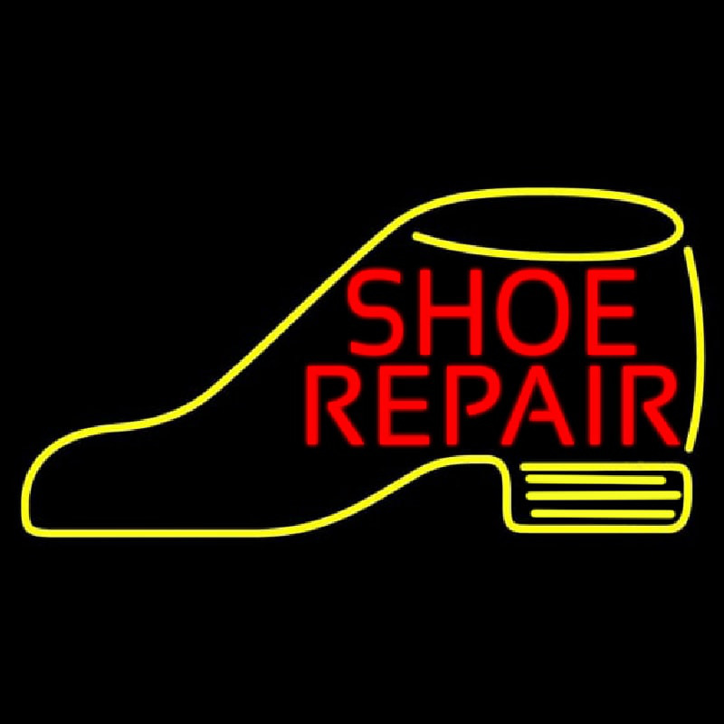 Red Shoe Repair Yellow Shoe Neontábla