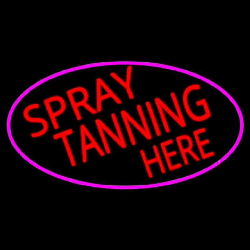 Red Spray Tanning Here Neontábla