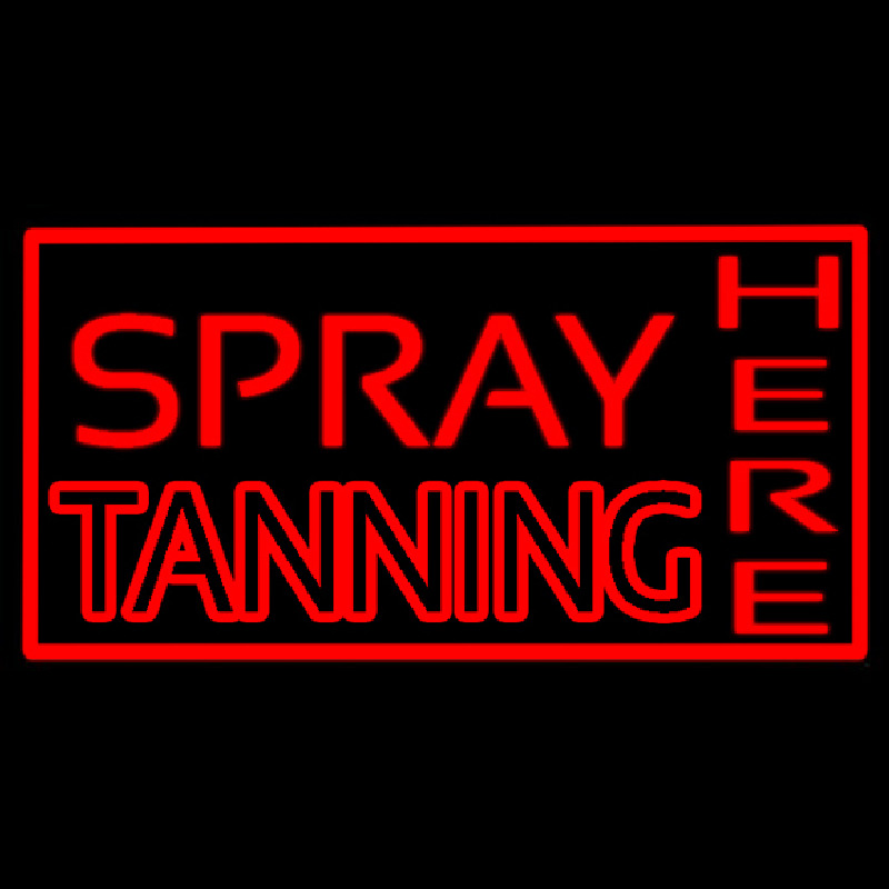 Red Spray Tanning Here Neontábla