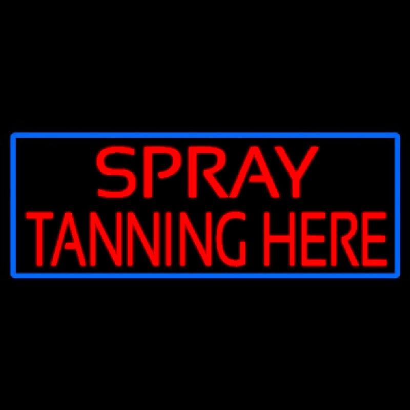 Red Spray Tanning Here Neontábla