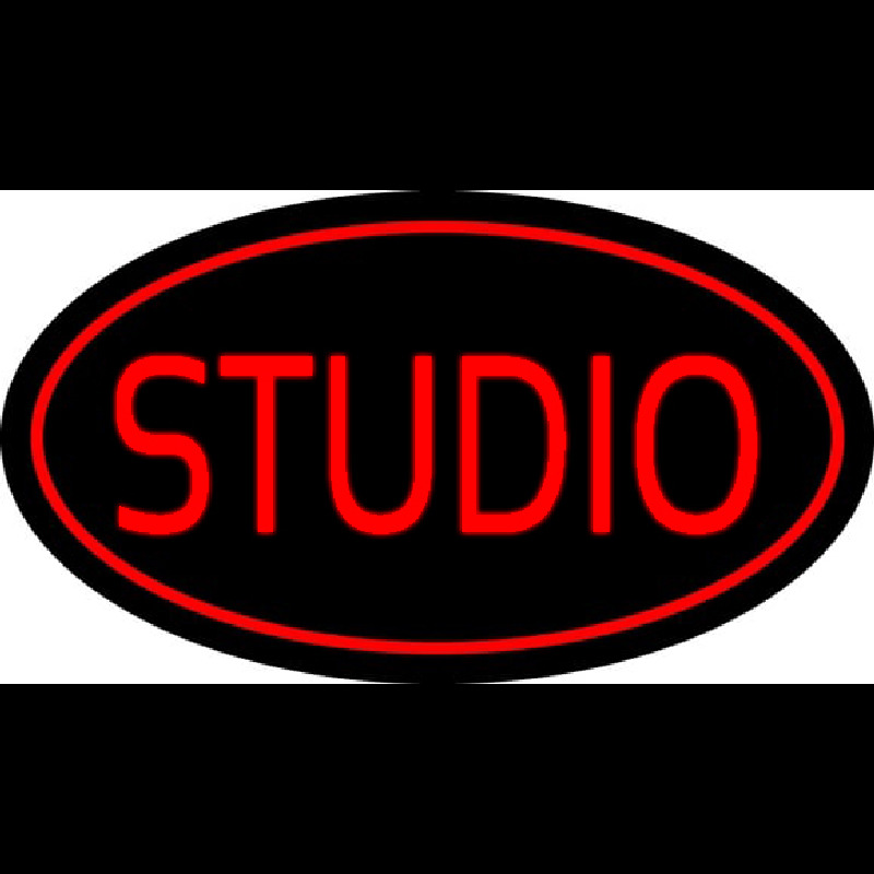 Red Studio Oval Neontábla